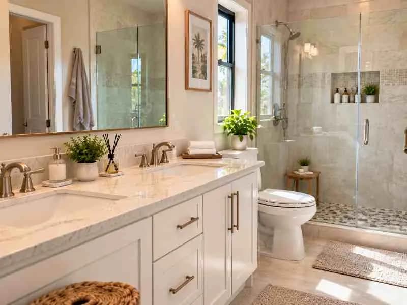 Bathroom after professional cleaning