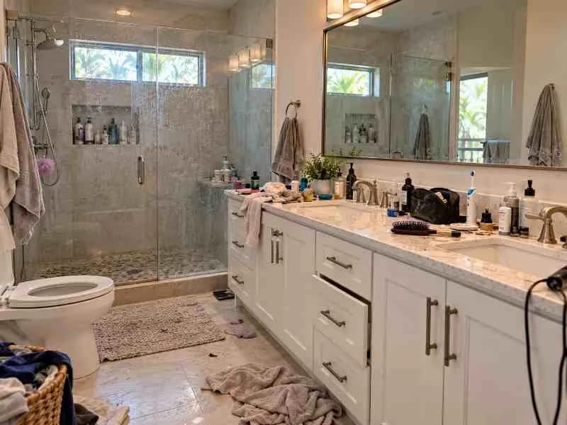 Bathroom before cleaning