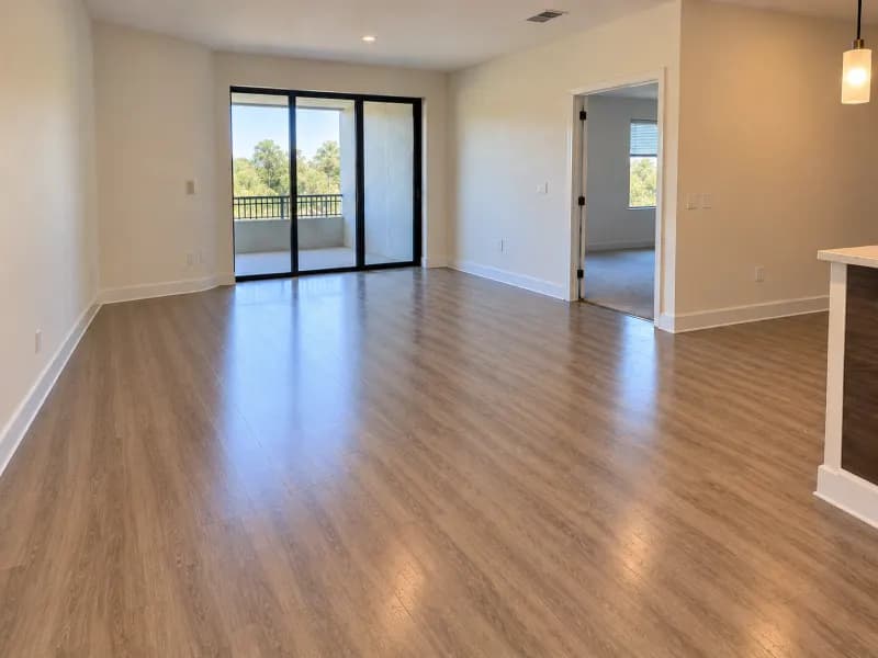 Living area after professional cleaning