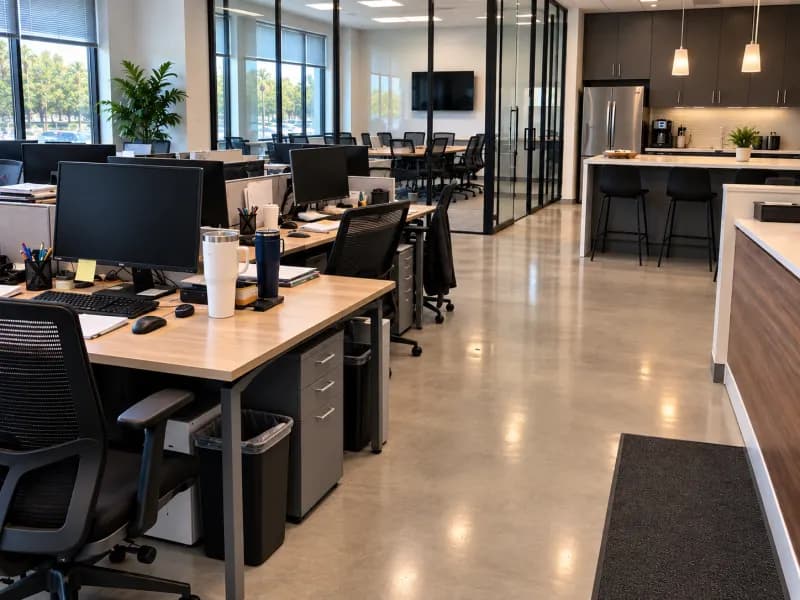 Office after professional cleaning
