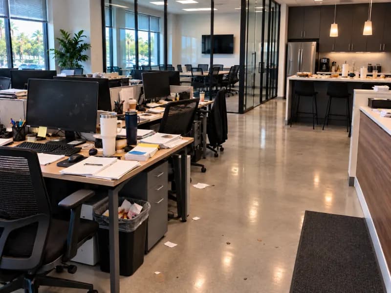 Office before cleaning